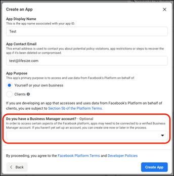 Managing Facebook App