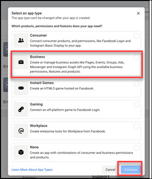 Managing Facebook App