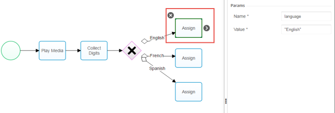 Assign a value for a variable in a CxEngage flow.