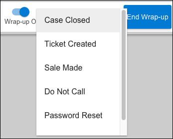 Choose a disposition in the CxEngage Agent Toolbar