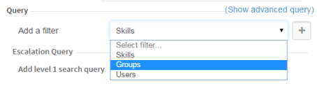 Select a group filter to a CxEngage queue query