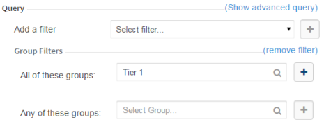 Selecting All of these groups in a CxEngage queue query