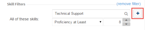 Adding a skill filter with proficiency requirements to a CxEngage queue query